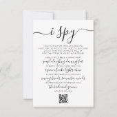 の写真結婚狩りゲームIスパイゲームQRコードカード ノートカード (正面)