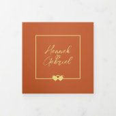 の写真結婚発表カードの追加 三つ折り案内状 (カバー)