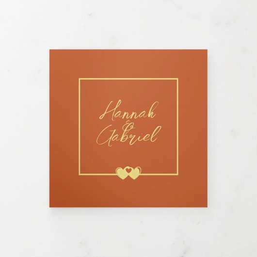 の写真結婚発表カードの追加 三つ折り案内状 (カバー)