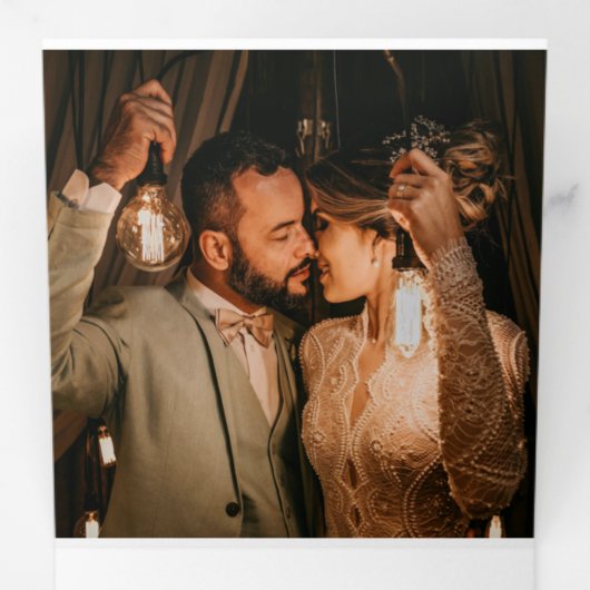 の写真結婚発表カードの追加 三つ折り案内状 (内部最初)