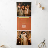 の写真結婚発表カードの追加 三つ折り案内状 (内部)