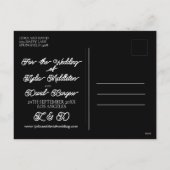 の写真結婚白黒日付の保存 シーズンポストカード (裏面)