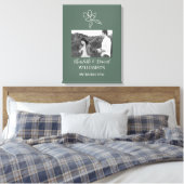 の写真結婚緑のフローラのパーソナミニマルライズ キャンバスプリント (インサイチュ (寝室))