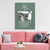 の写真結婚緑のフローラのパーソナミニマルライズ キャンバスプリント (インサイチュ (リビング))