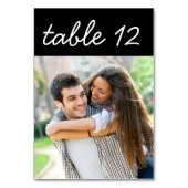 の写真結婚表の番号カード |カスタムテンプレート テーブルナンバー (裏面)