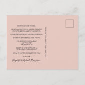 の写真結婚赤面がパーティー後ずっと幸せに インビテーションポストカード (裏面)