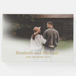 の写真結婚金ゴールドエレガントな結婚式 ゲストブック