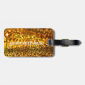 の写真結婚金ゴールドグリッター結婚のラゲージタグ ラゲッジタグ (裏面横)