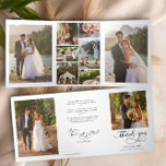 の写真結婚10写真の書道に感謝エレガントする 三つ折りカード<br><div class="desc">書道結婚付き三重の写真サンキューカードエレガント。テンプレートは10の写真を追加する結婚ために設定さ感謝していれ、メッセージ、新郎新婦の名前、日付と場所を結婚追加する。写真は、写真のコラージュを含む様々な形やサイズで表示される。まシンプルたモダンエレガント、新郎新婦の写真や結婚式の日、または一般的な会場を紹介する機会が豊富に、あなたの特別な日の美しい思い出と記念として。私の写真のサンキューカード結婚コレクションを参照して別のデザインを探す。</div>