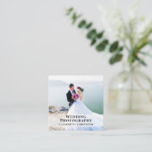 の写真結婚QRコードプロフェッショナル写真 スクエア名刺 (スタンド正面)