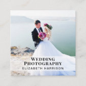 の写真結婚QRコードプロフェッショナル写真 スクエア名刺 (正面)