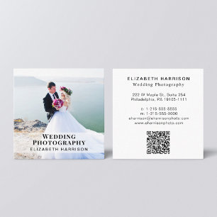 の写真結婚QRコードプロフェッショナル写真 スクエア名刺
