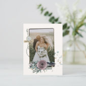 の写真結婚Thank You Collage Sequinsに素朴感謝 ポストカード (スタンド正面)