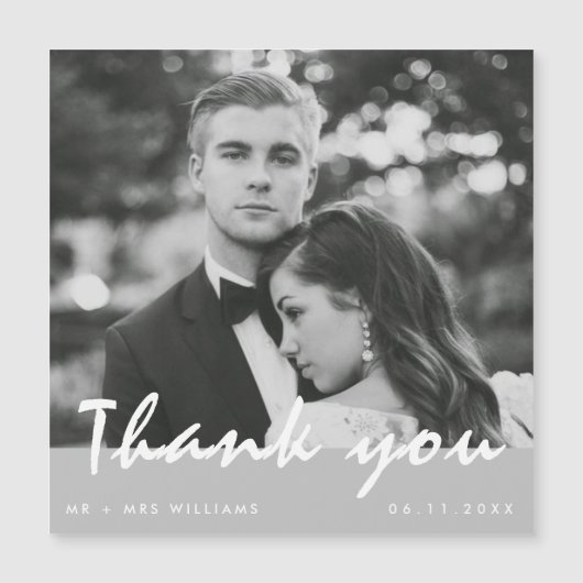 の写真結婚Thanks You Magnet (正面)