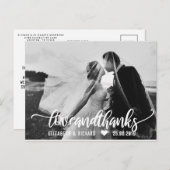 の写真結婚Thanks You Script Writhl ポストカード (正面/裏面)