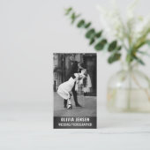 の写結婚真の写真家垂直QRコードソーシャルメディア 名刺 (スタンド正面)