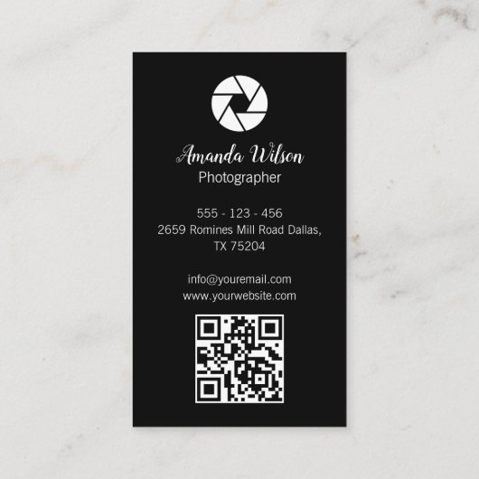 の写結婚真フローラ写真QRコード 名刺 (裏面)