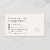 の写結婚真赤面ピンクミニマリストラグジュアリー 名刺 (裏面)