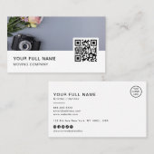 の写結婚真QRコードロゴソーシャルメディア 名刺 (正面/裏面)