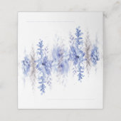 の冬の結婚つる植物カスケードブルーグレー座席表 プレイスカード (外部開封)