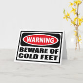 の冷警告たい足グリーティングカードに注意 カード (黄色い花)