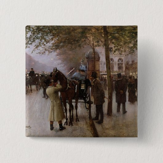 の前に均等になる通り 缶バッジ (正面)