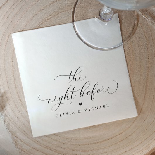 の前の夜のリハーサルのディナー結婚ナプキン スタンダードカクテルナプキン