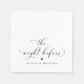 の前の夜のリハーサルのディナー結婚ナプキン スタンダードカクテルナプキン (正面)