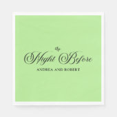 の前の夜のリハーサル結婚ディナー スタンダードランチョンナプキン (正面)