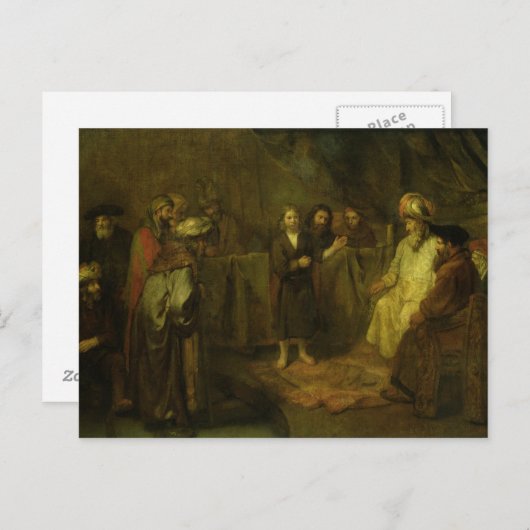 の前の12歳のイエス・キリスト ポストカード (正面/裏面)