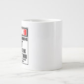 の動力警告付きパラグライダーパイロット懸命 ジャンボコーヒーマグカップ (正面)