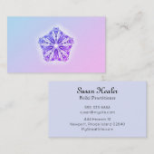 *~*の勾配の星の曼荼羅のターコイズ及びピンクの治療師 名刺 (正面/裏面)