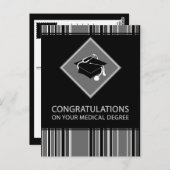 ～の医学博士の学位を授与されたことに対し祝意を表する ポストカード (正面/裏面)