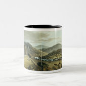 の南および東の前部からの一般的な見解 ツートーンマグカップ (中央)