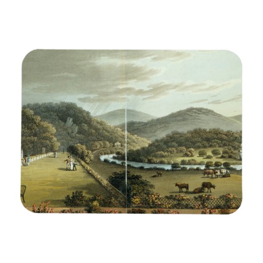 の南と東の正面からの一般見解 マグネット (横)