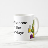 の厳しい場合私は月曜日のコーヒー・マグを憎みます コーヒーマグカップ (正面右)