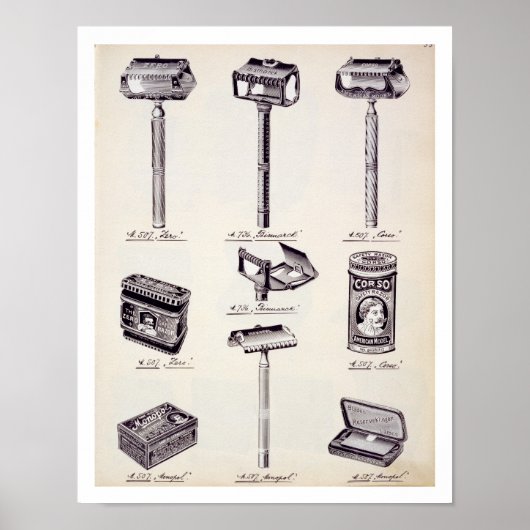 の取引カタログから男性のシェービング装置 ポスター (正面)