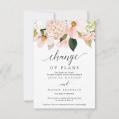 の取結婚消-延期-計画の変更 招待状 (正面)