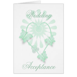 の受結婚け入れカードバタフライハート