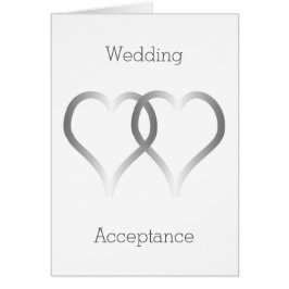の受結婚け入れカード銀ハート
