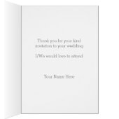 の受結婚け入れカード銀ハート (内側 (右))