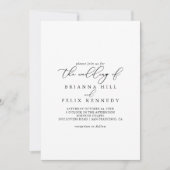 ～の古典的なシック・ミニ結婚マリスト 招待状 (正面)