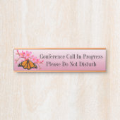 の名ぶら下がった前プレート電話会議の進行中 サインプレート (正面)