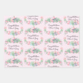 の名前の結婚追加バラは多肉化3ギフト ラッピングペーパーシート (正面3)