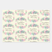 の名前の結婚追加バラは多肉化3ギフト ラッピングペーパーシート (正面2)