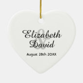 の名前結婚は白 セラミックオーナメント (裏面)