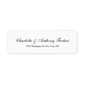 の名前結婚手書きクラシカルスクリプト ラベル (正面)