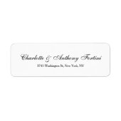 の名前結婚手書きクラシカルデザイン ラベル (正面)