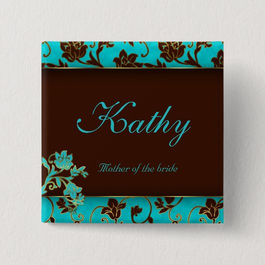 の名結婚前タグボタン金ゴールドフローラBB 缶バッジ (正面)