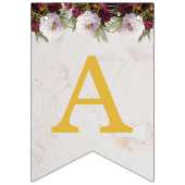 の名結婚前フローラブルゴーニュ牡丹ホワイトマーブル バンティングフラッグ (第2の旗)